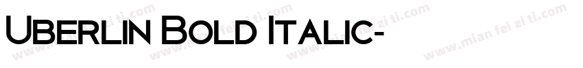 Uberlin Bold Italic字体转换